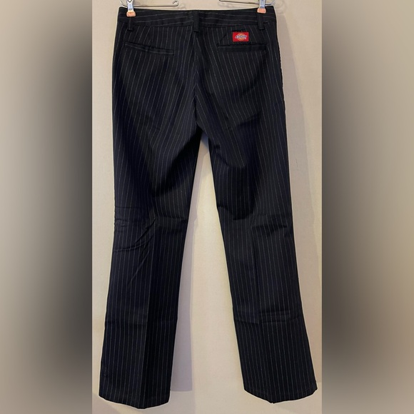 Dickies Girl Vintage 2003 Black Pinstriped Low rise Slacks, Size 5, Cotton/Poly - Picture 4 of 5